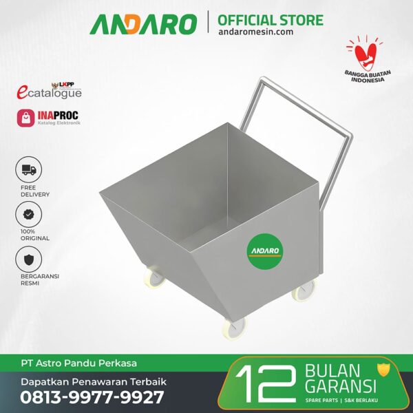 Troli Angkut Daging Gerobak Stainless