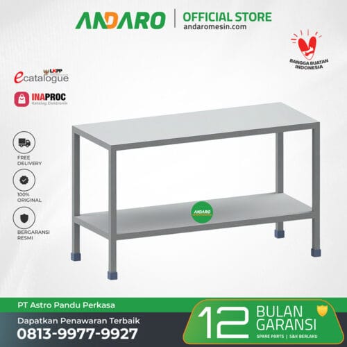 Working Table Stainless Meja Pemrosesan ANDARO