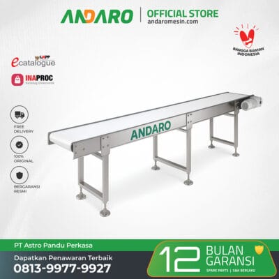 Belt Conveyor Output Food Grade untuk Transport Produk Kemasan
