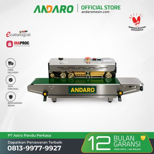 Continuous Band Sealer Horizontal FR-900H | Sealer Plastik Otomatis