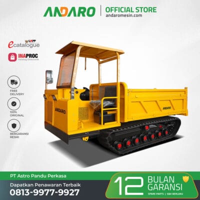Dumper Crawler DCS-5T Mesin Pengangkut TBS Sawit & Material Berat Perkebunan