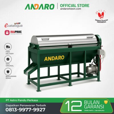 Mesin Dekortikator Pemisah Serat Alam Andaro