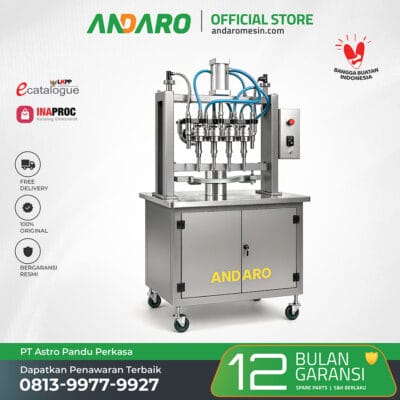 Mesin Filling Minyak 4 Nozzle | Pengisi Cairan Saos & Kecap