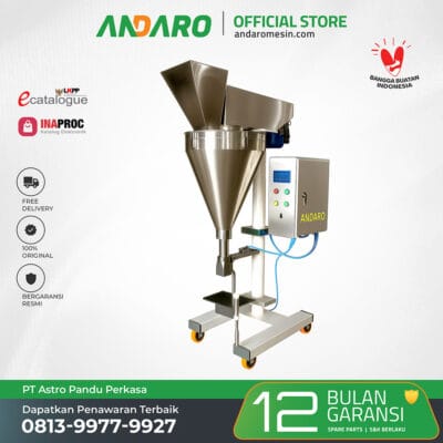 Mesin Filling Tepung, Bubuk, Powder dan Serbuk Sistem Auger
