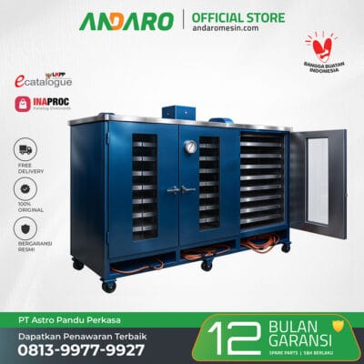Mesin Oven Pengering Serbaguna 60 Rak Biru