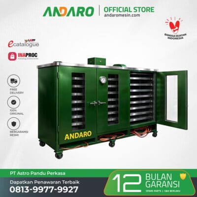 Mesin Oven Pengering Serbaguna 60 Rak Hijau