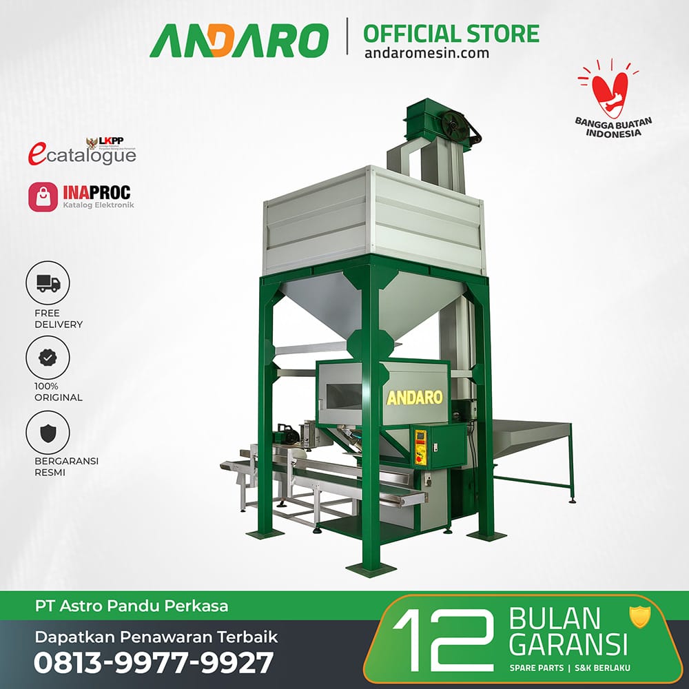 Mesin Packing Beras & Tepung 5-25 kg | Pengemas Karung & Sak Otomatis