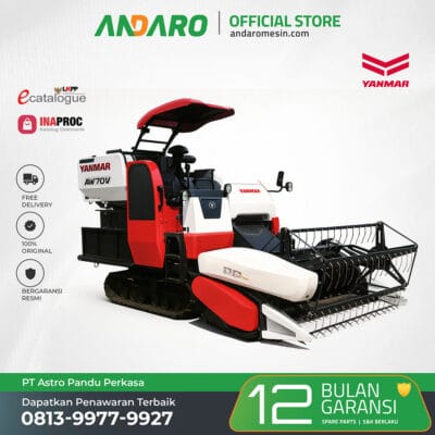 Mesin Panen Padi YANMAR AW70V | Combine Harvester 70 HP