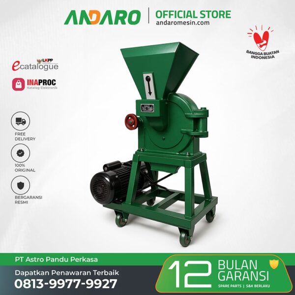 Mesin Penepung Disk Mill ANDARO ATDM-50K | 50 Kg:Jam