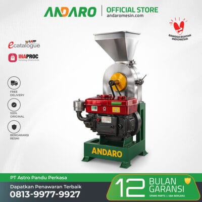 Mesin Penepung Porang FFC-45 | Stainless Steel 500 Kg:Jam