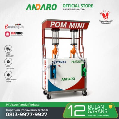 Mesin Pom Mini Manual MPBM-2NOZZLE | Pompa Bensin Double Nozzle