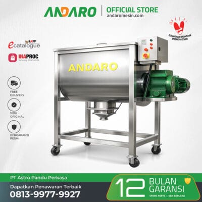 Mesin Ribbon Mixer | Pengaduk Tepung Powder 500 Kg:Proses