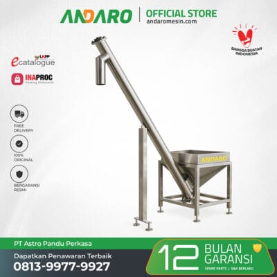 Mesin Screw Conveyor | Alat Transport Powder, Bubuk dan Serbuk Halus