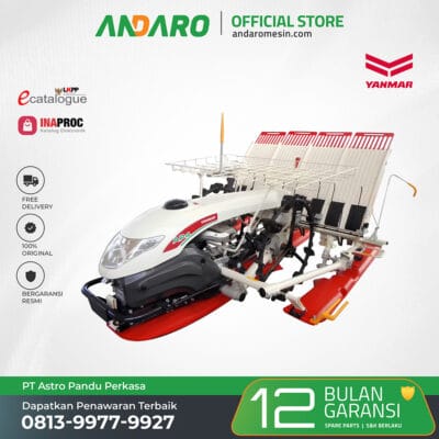 Mesin Tanam Padi 4 Jalur YANMAR AP4 | Rice Transplanter 3.5HP