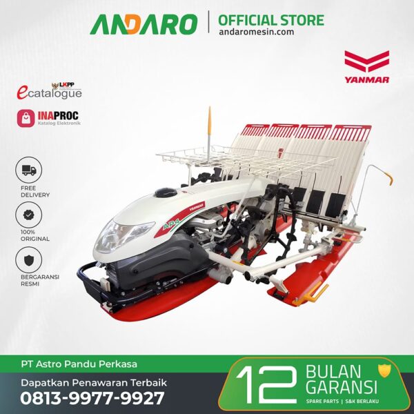 Mesin Tanam Padi 4 Jalur YANMAR AP4 | Rice Transplanter 3.5HP