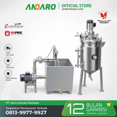 Mesin Vacuum Evaporator ANDARO 25 Liter:Batch