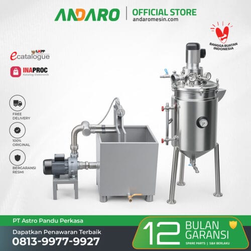 Mesin Vacuum Evaporator ANDARO 25 Liter:Batch
