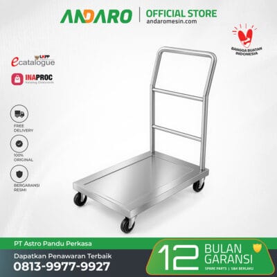 Trolley Serba Guna | Troli Stainless Steel Pengangkut Barang untuk MBG